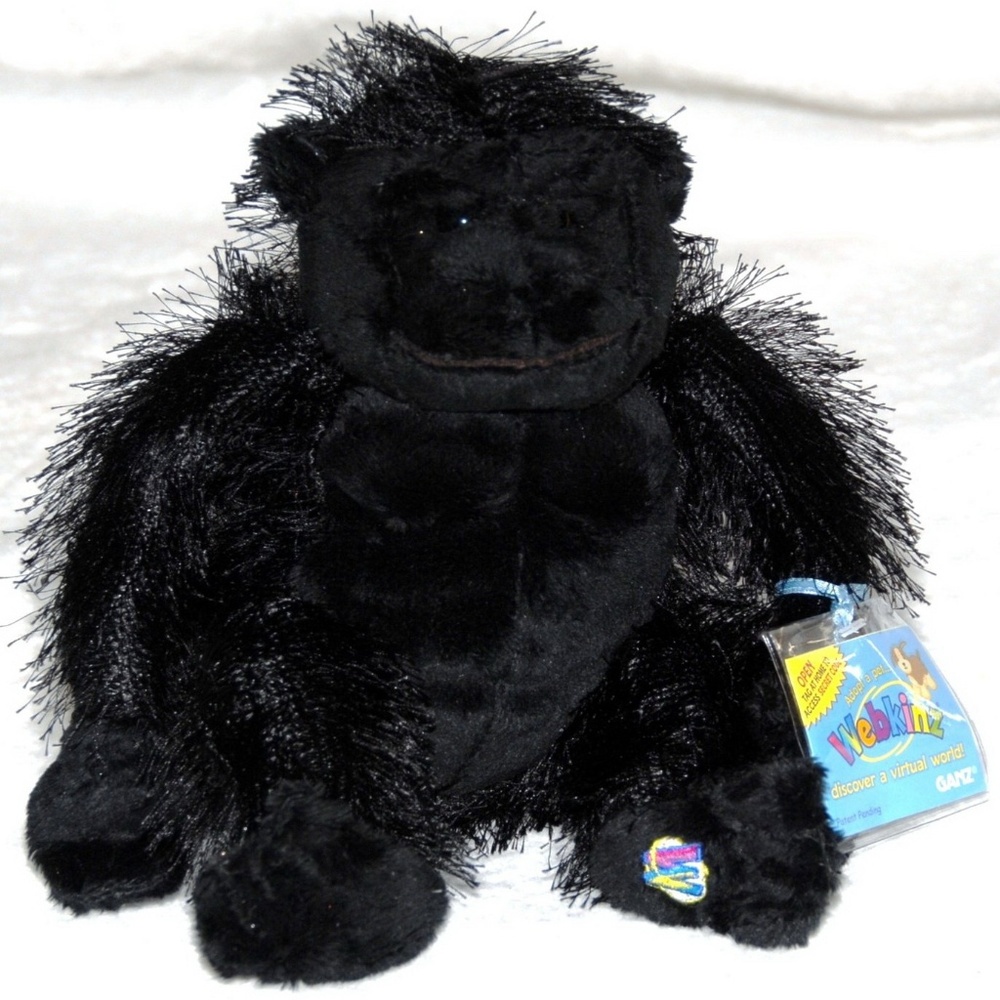 Gorilla Webkinz RETIRED HM040 stuffed animal NWT